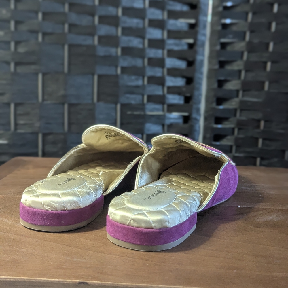 Birdies Women's Purple and Gold Shoes - Picture 3 of 8